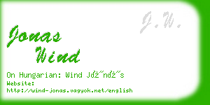 jonas wind business card